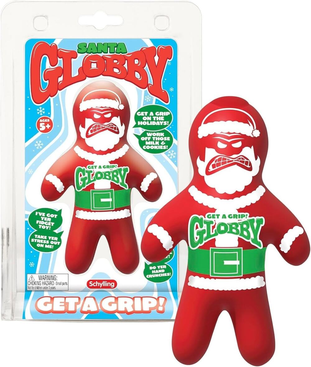 🔥Schylling Santa Globby Stretch Squeeze Fidget Stress Toy 5in BNWT🔥